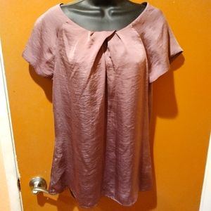 LS1 Ann Taylor Short Sleeve Blouse Shirt Size 12